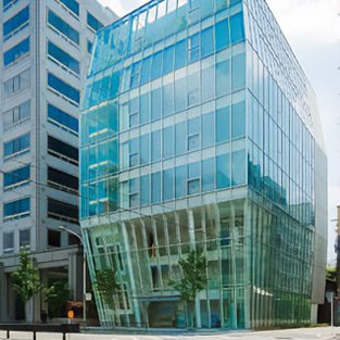 The exterior of the OMRON Communication Plaza