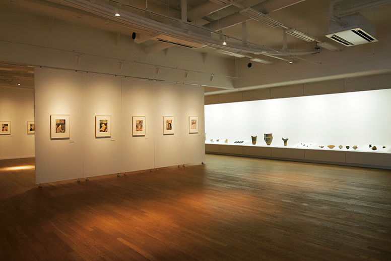 Museum exhibition scene
