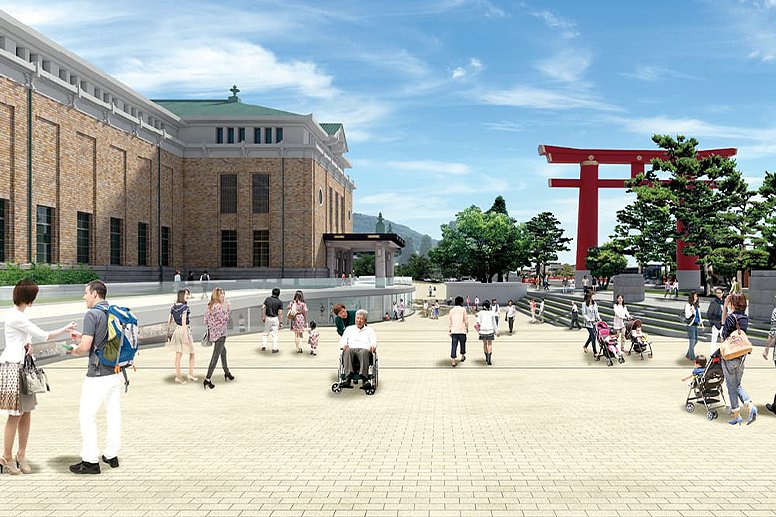 The plaza can be used to stage various events