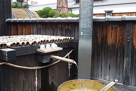 A well located outside the building
