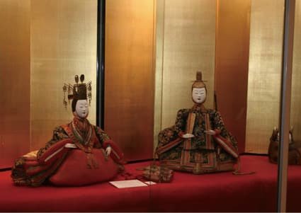A display of two dolls