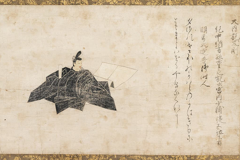 Satake-bon Sanjurokkasen-emaki Scroll (Important Cultural Property) by Tomonori Ki