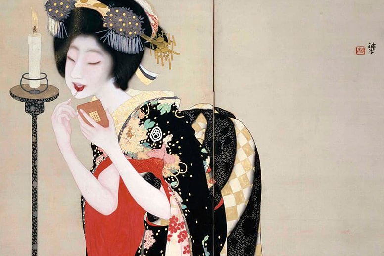 岡本神草　口紅（1918年）